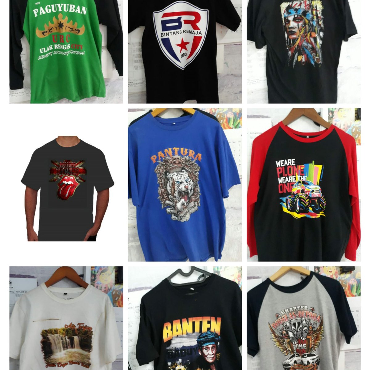 Gambar kaos pengen yg beda....  Terima sablon satuan,  gambar + warna terserah anda. 

Terima sablon jumlah banyak juga lho..... 

Wilayah kota Serang Banten