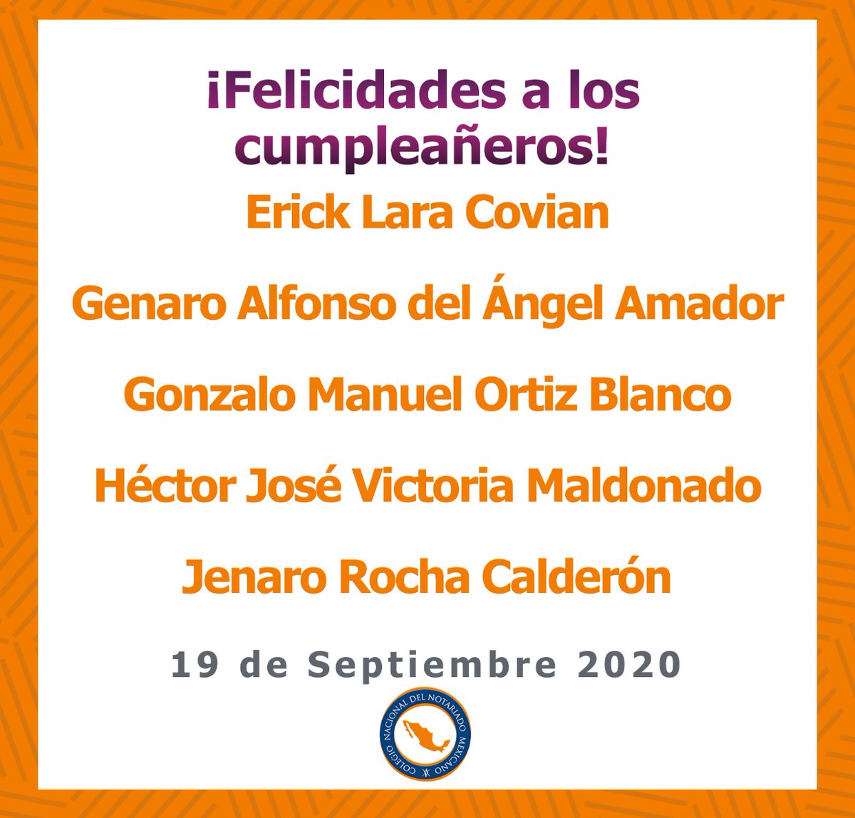 notariadomex's tweet photo. 🎉 ¡Muchas felicidades! 🎉 

#NotariadoMexicano
#UnidosTodoEsPosible https://t.co/An9TByi5Pi