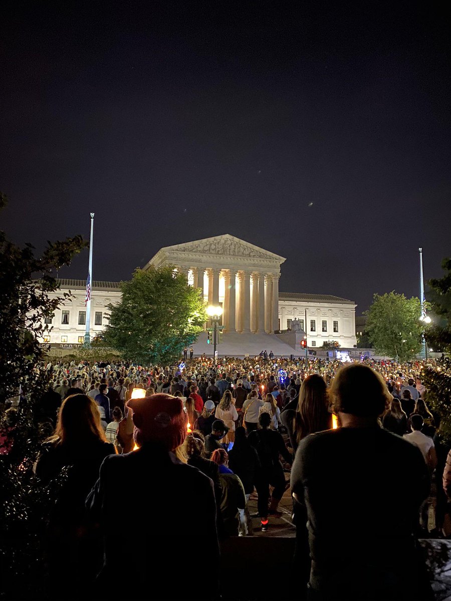 The vigil for Justice Ruth Bader Ginsburg at the Supreme Court last night. https://t.co/2TsYmSRF8t