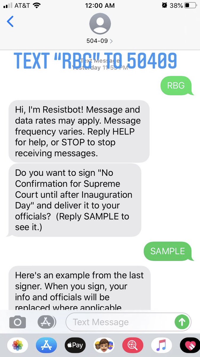 You can text “RBG” to 50409 to help block the confirmation for her replacement until after Inauguration Day
Please retweet to help spread awareness, and take action!