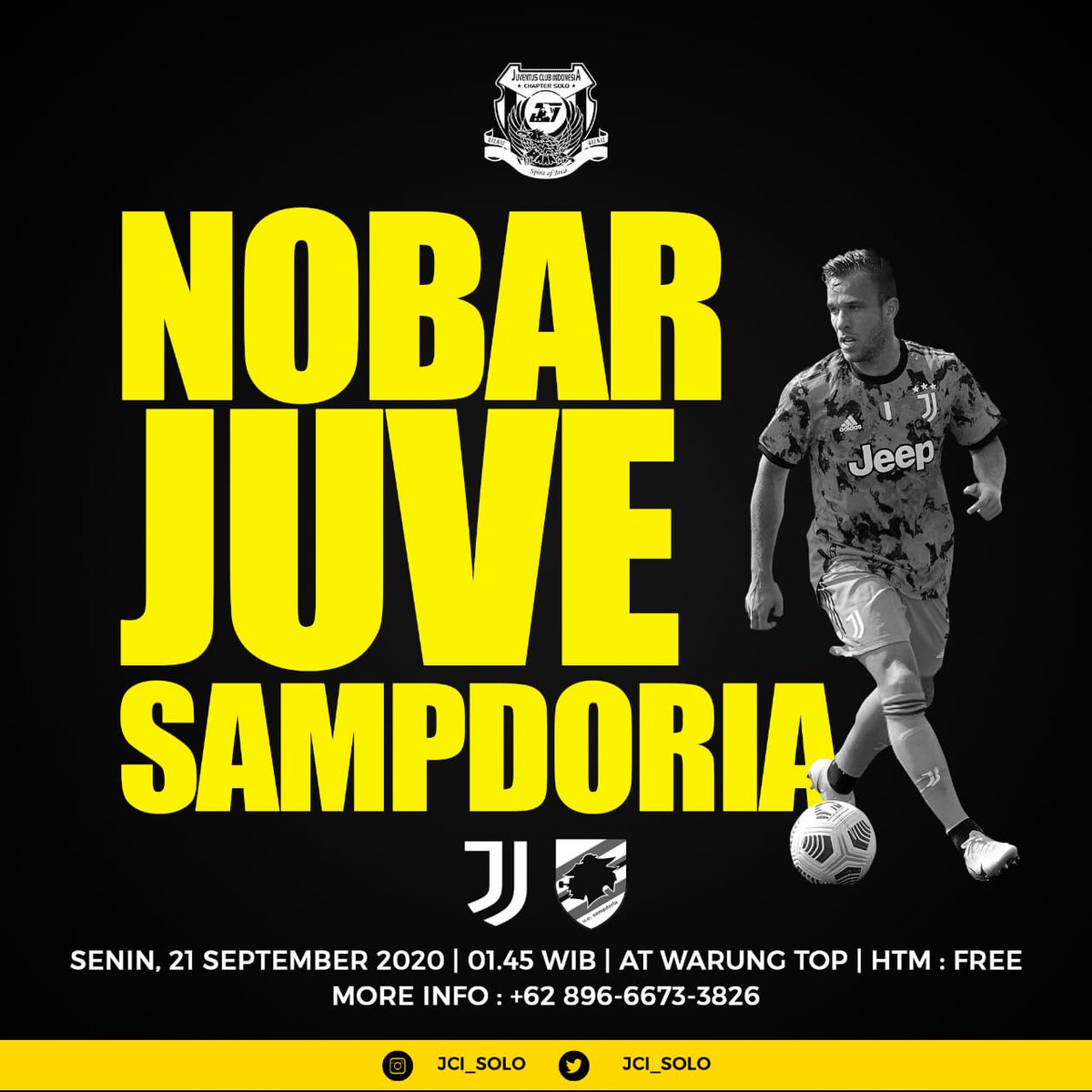 IG: JCI Chapter Solo (@jci_solo) on Twitter photo Nonbar Juventus vs Sampdoria - Senin dini hari, pk 01.30 wib , di warung top.
<a href="/JCIndonesia/">Juventini Indonesia</a> Nonbar Juventus vs Sampdoria - Senin dini hari, pk 01.30 wib , di warung top.
<a href="/JCIndonesia/">Juventini Indonesia</a>