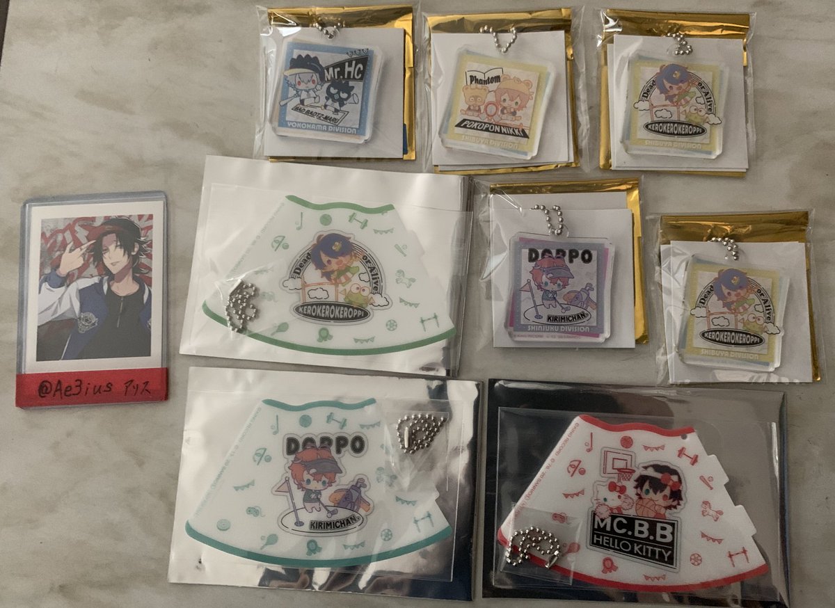 【交換】ヒプノシスマイク  ヒプマイ  サンリオ キディランド  アクキー  特典 メガホン

譲
アクキー
　左馬刻　幻太郎　帝統 ×2　独歩
特典
　一郎　帝統　独歩

求】
アクキー
　一郎　三郎　銃兎　理鶯　乱数
特典
　二郎　寂雷　ブクロ

大阪市内手渡し or 郵送
纏めての方優先です。↓