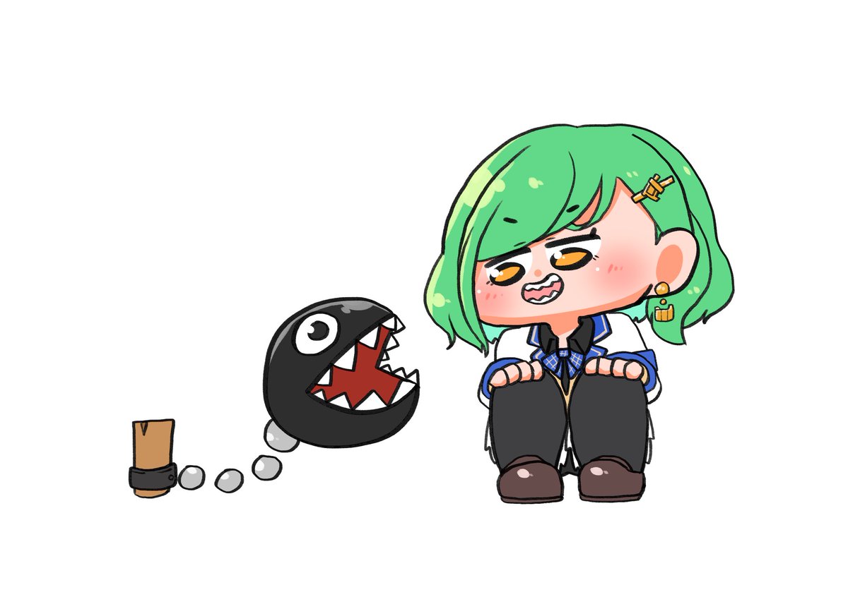 「ギザギザ
#ヒスイワークス 」|まぶし@にじそ07のイラスト
