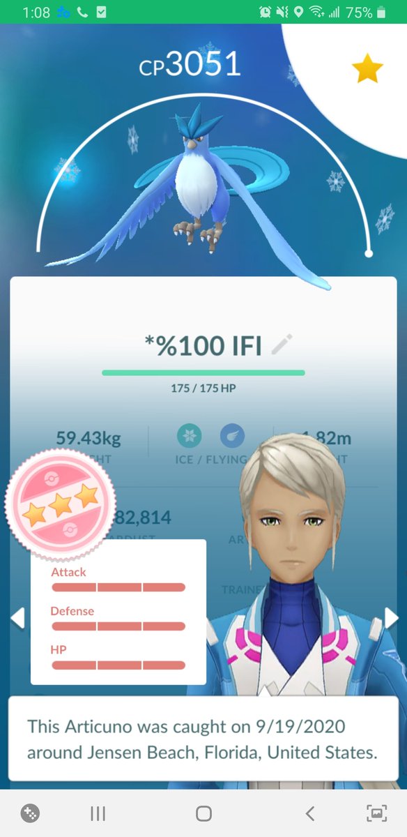 AdonisCreatus's tweet photo. Today was so ❄Cool!! I FINALLY caught the BEST Legendary Bird and completed my Hundo Legendary Birds Collection (without any trades)!
Big shout out to 🌎 Wafu Crew!
#PokemonGO #PerfectPokemon #Hundo #Articuno https://t.co/EzBQyWc2VT