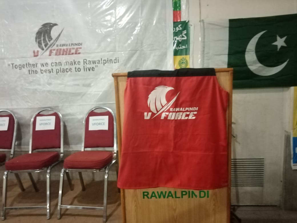RwpVForce's tweet photo. Rawalpindi V-Force works with the District Administration in various areas of the city. Asst. Chief Coordinator, Kaleem Tahir with Sher Ali, Asst. Director HR welcomes a volunteer (&amp; other's) in yesterday's Orientation &amp; ID Card Distribution Event #SundayThoughts #VForceUpdates https://t.co/UJBmLDh4km