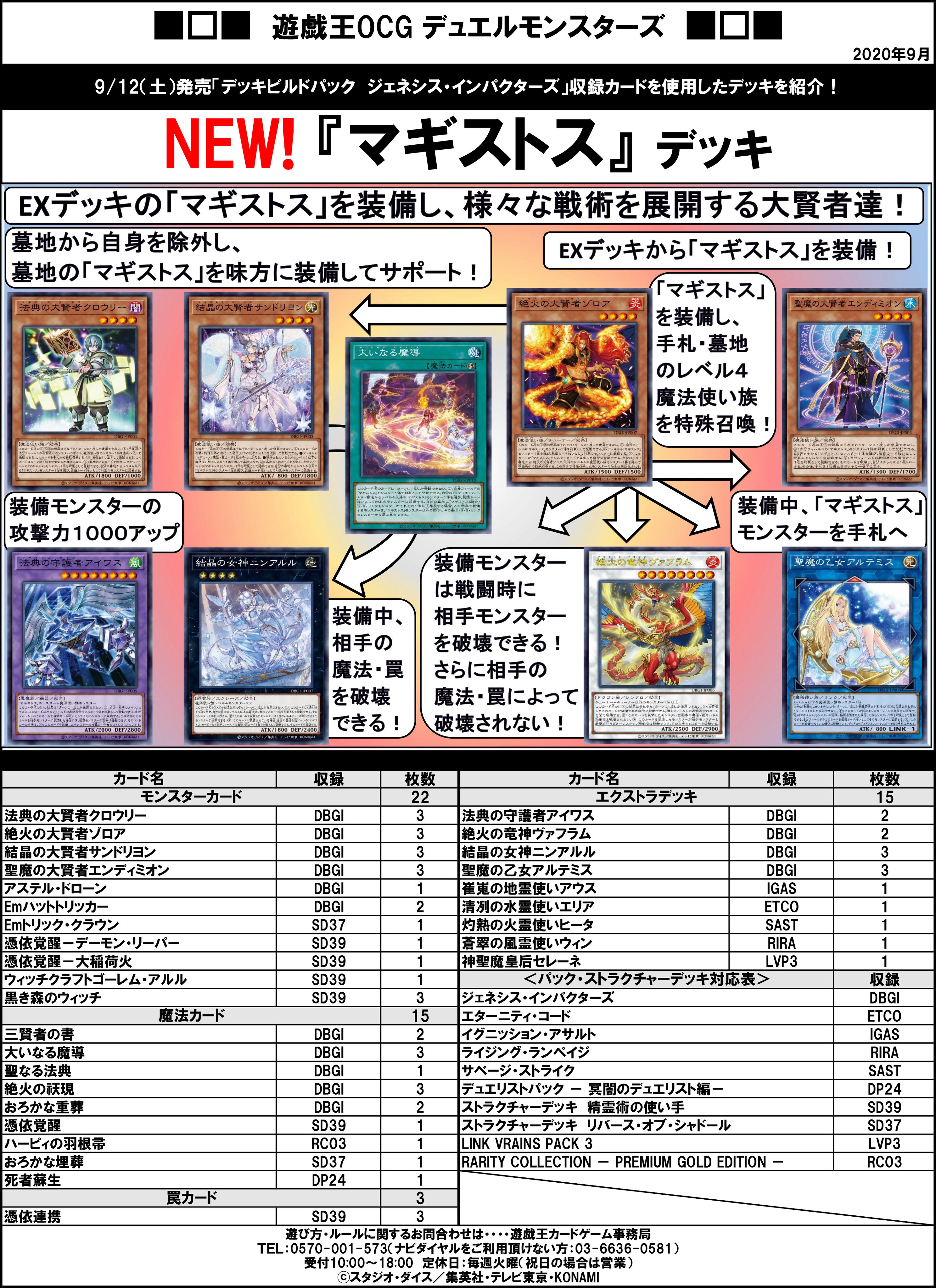 遊戯王【マギストス】デッキ スリーブ付´