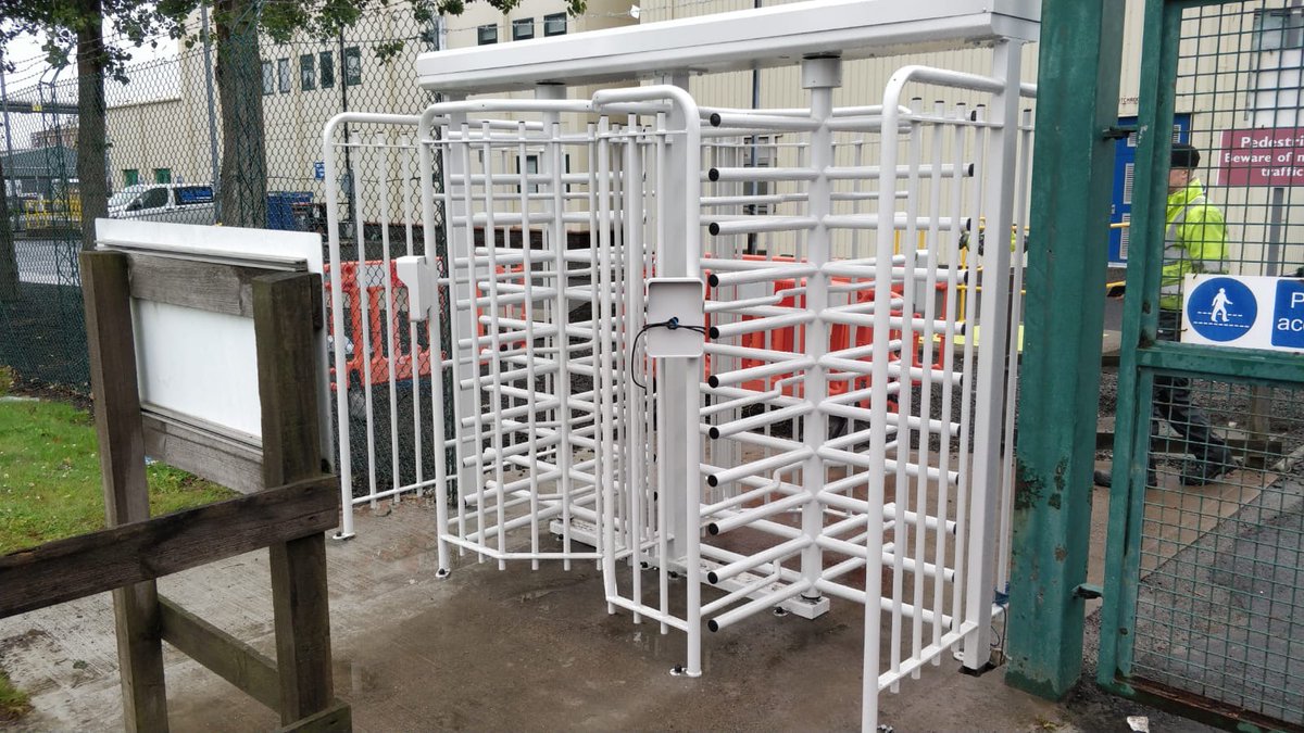HowickAutoGates's tweet photo. As part of their COVID19 on site monitoring, this double turnstile was installed at a chemical plant in Scotland; supplied by @ParkingFacilit1 and commissioned by us. Unit fitted to an existing base, access control by client. #turnstile #covid19 #staffprotection #accesscontrol https://t.co/cZThpIM7fQ
