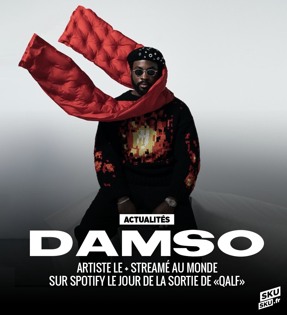 Skusku.fr on X: Damso est devenu l'artiste le plus streamé au monde sur  spotify le jour de la sortie de QALF 🔥 Avec 13.729,723 streams il dépasse  Juice World, Pop Smoke ou