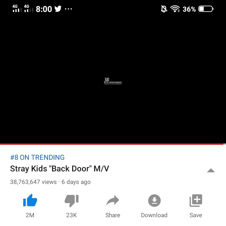 8:56 PM KST— 38,763,647 views #50MKnockingAtBackDoor @Stray_Kids  #StrayKids  #스트레이키즈