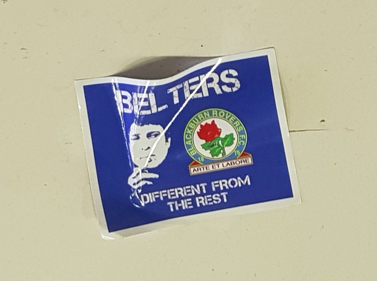 Not too far away, in the Orchard Street tunnel, a lazily-placed Blackburn Rovers sticker. Definitely not 'Purely Belter' this one: