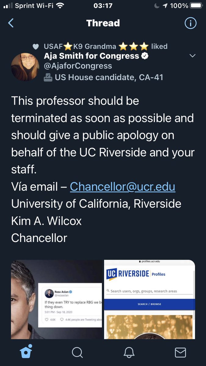 @awakeandhopeful UC Riverside Chancellor needs to be flooded with emails