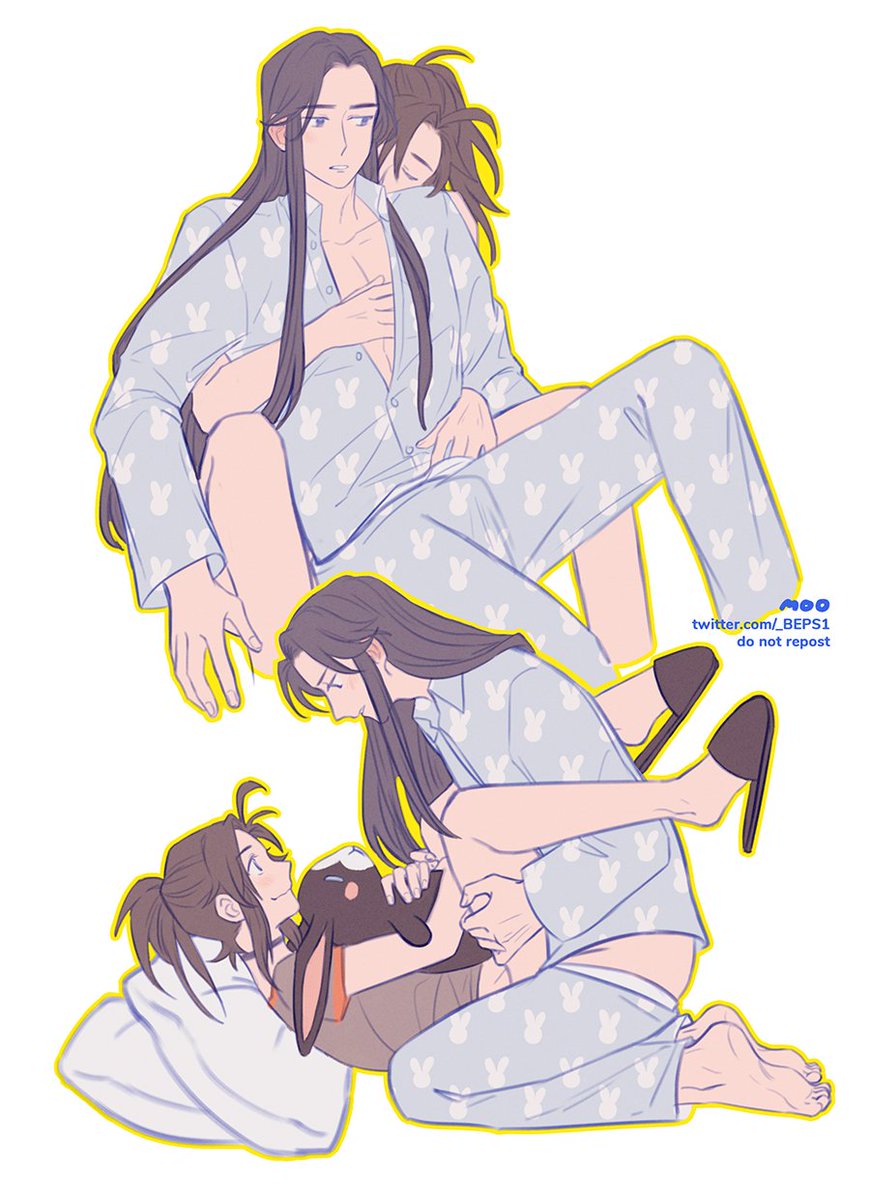 _BEPS1's tweet photo. I couldn't stop thinking about the bunny PJs 😩 #魔道祖师 https://t.co/zKbgqGcP5Q