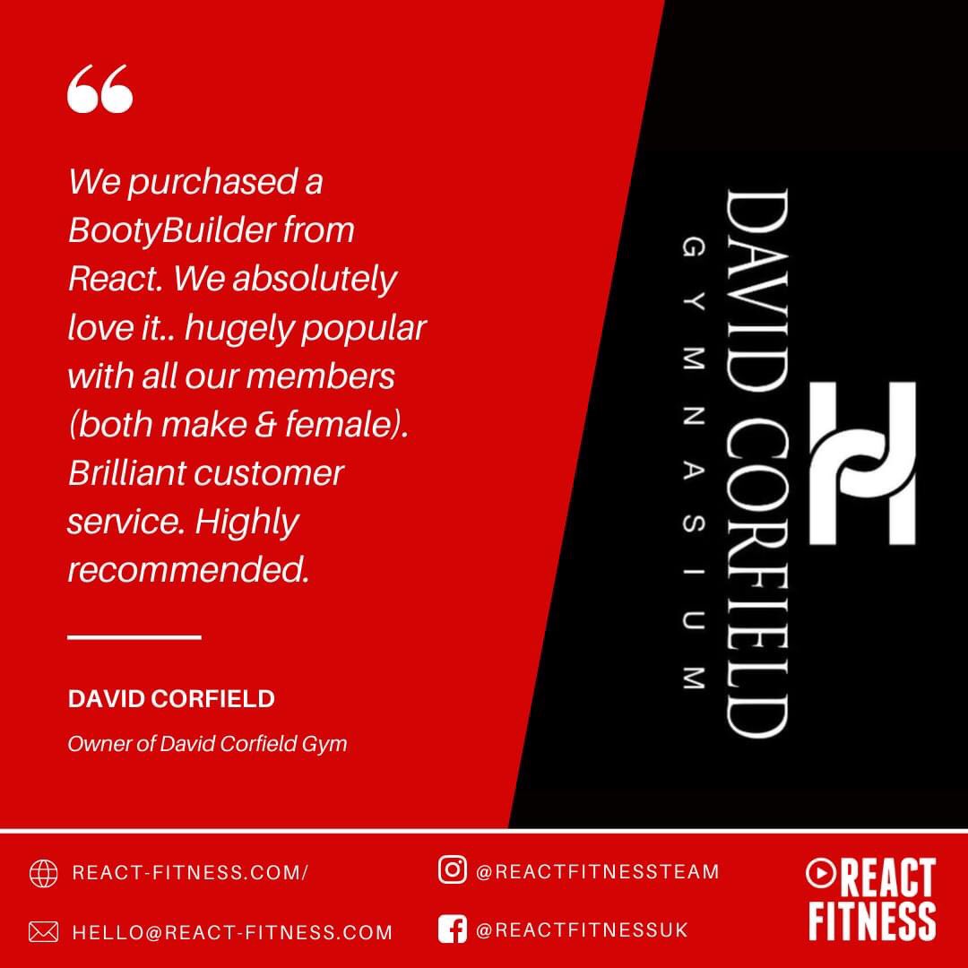 ReactFitUK's tweet image. Another great piece of feedback we’ve recently received on the #BootyBuilder machines! 🙂

David Corfield Gymnasium proving that Booty Builder is not only popular amongst female members, but male members too!

@Dave_Corfield
#gluteworkout