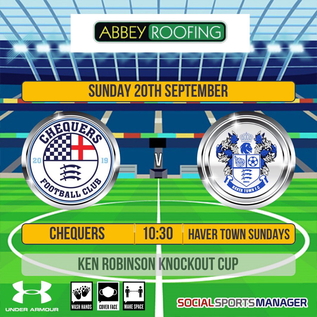 First Round of the Ken Robinson Cup Away to @ChequersFC19 

#UTH #TheHaverWay
