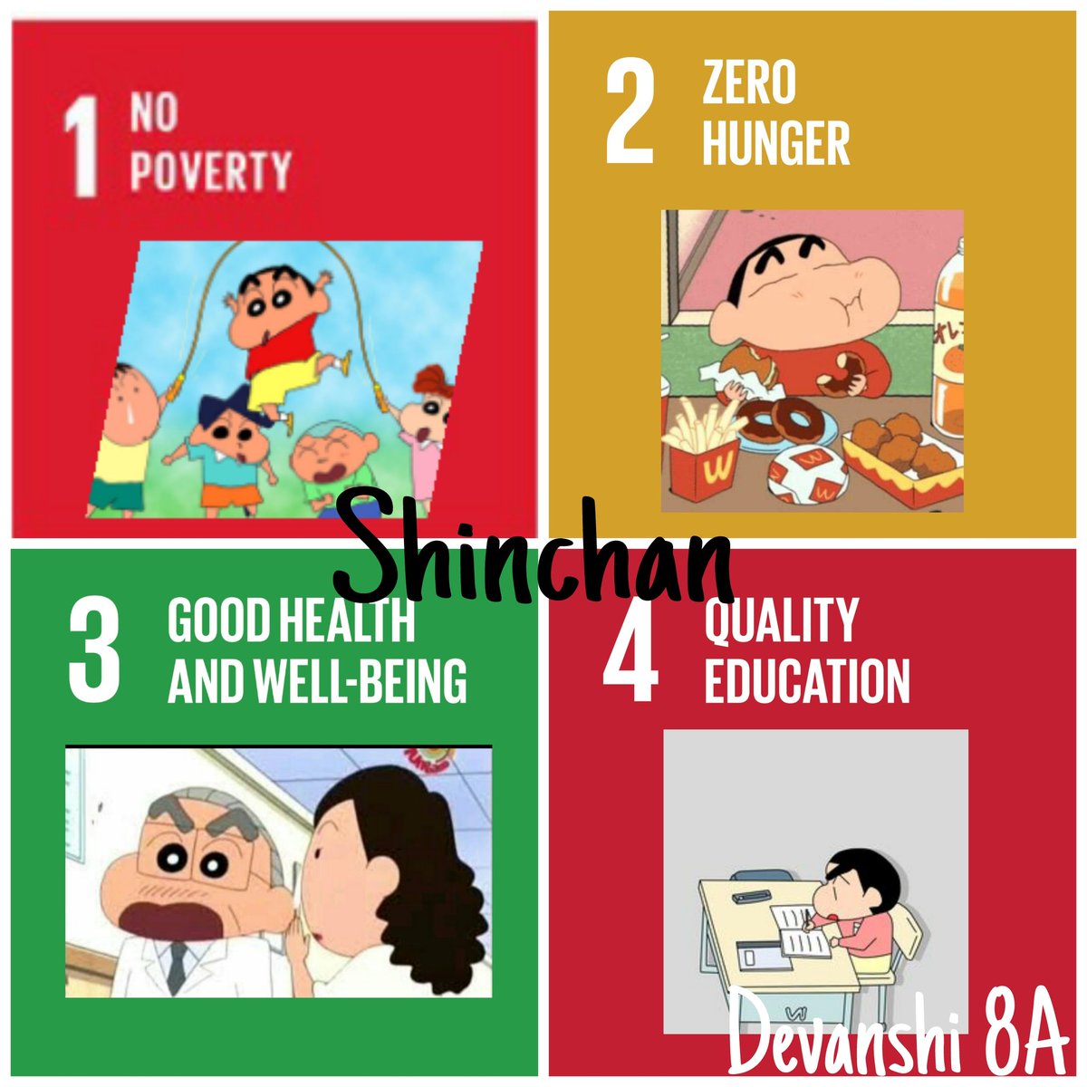 DuggalDevanshi's tweet photo. My favorite comic character Shinchan is celebrating SDG's celebration week, and promoting SDG'S @KnpsIndia  @pkdhillon08 @edu_sdg @nishajassal7 @RiseUp4SDGs @SDGaction @sdgchoupal @Vibhaknps #Act4SDGs #ForPeopleForPlanet #TurnItAround https://t.co/p8XvCKniBm