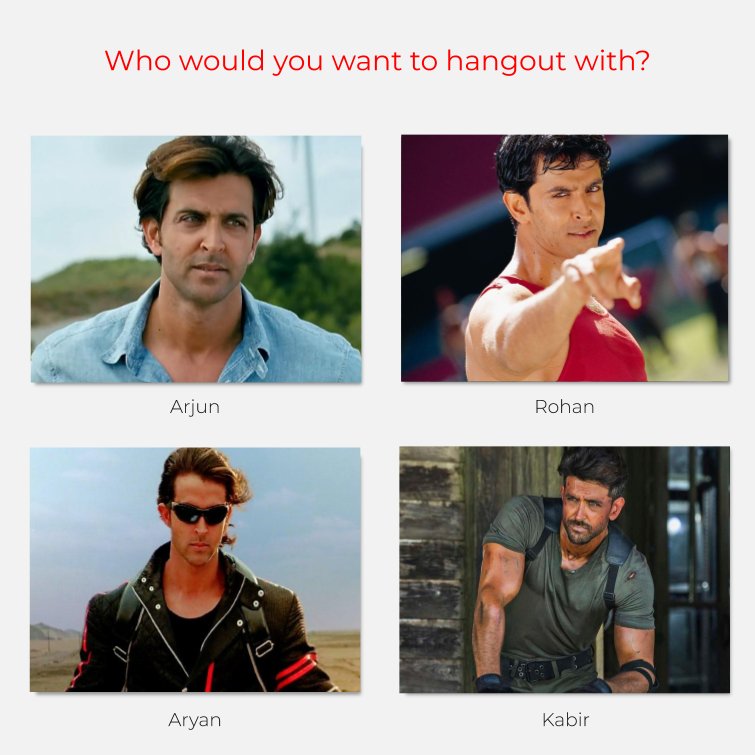 All of them💁‍♀️

#HrithikRoshan #SundayBinge