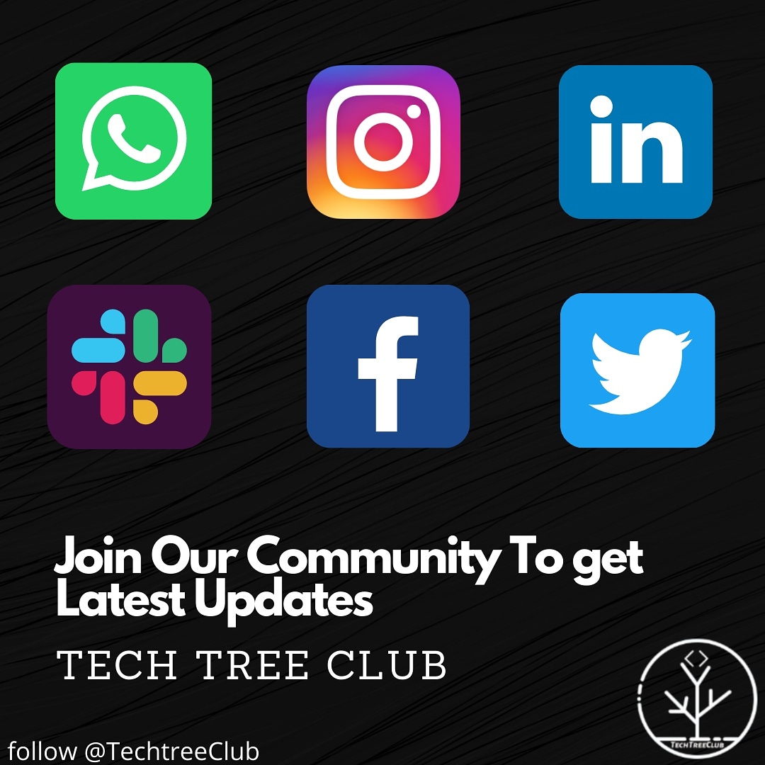 TechtreeClub's tweet image. linktr.ee/techtreeclub
Get in touch with us for latest updates .... Do follow us 
#twitter
#Facebook 
#slack 
#whatsapp
#LinkedIn 
#Instagram