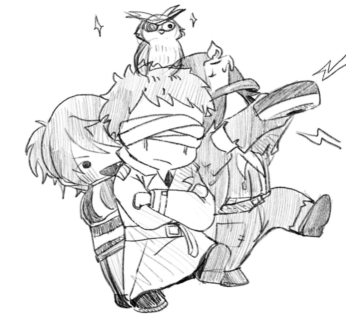 Gameplay experience doodle~

囚徒:妈我离家出了!!拜拜!!
红蝶:

囚徒:看你怎么抓我回去?!
哥哥们: -出招-

红蝶: 我谁都一起打,快给我滚回去

#第五人格 #identityv #idvprisoner #lucabalsa 