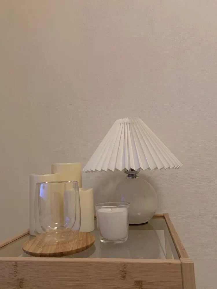 𝗠𝗜𝗜 アリエク Grl 韓国っぽシェードランプ かさがプリーツになってておしゃれ Aliexpressi アリエクスプレス アリエク 秋服コーデ 韓国ファッション インテリア 間接照明 おしゃれ部屋 模様替え