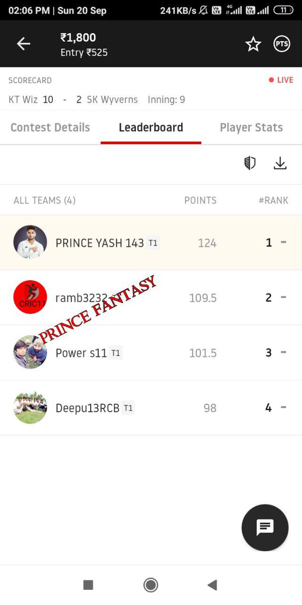 PrinceyashV2's tweet photo. Clean sweep Korean baseball 
Again win mini gl #baseball 

https://t.co/YKN1eZFYEl

Join our telegram channel free teams

#kbo #baseball #dream11 @dream11 https://t.co/6fcYRpMjRh