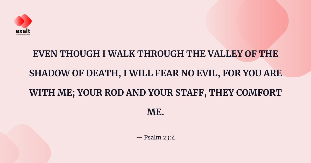 ExaltChurches's tweet photo. Psalms 23 is our prayer guide for today.
Happy Sunday!
#PrayWithExalt #ExaltDaily https://t.co/K7ln6UvLqd