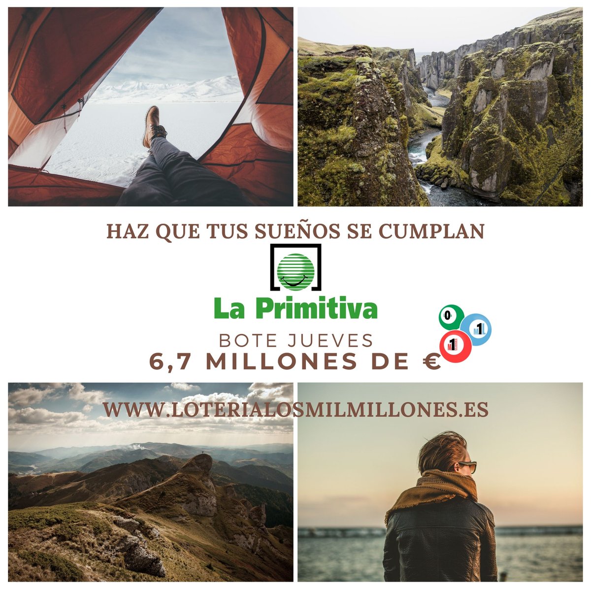 Este jueves, tus sueños juegan a la Primitiva:
👌6,7 Millones de €
Abónate a tus números de la suerte
https://t.co/VdhOI8Bsyr
Punto de venta: 41.590
#lotería #Torredonjimeno #Jaén https://t.co/toGmfp3rpl