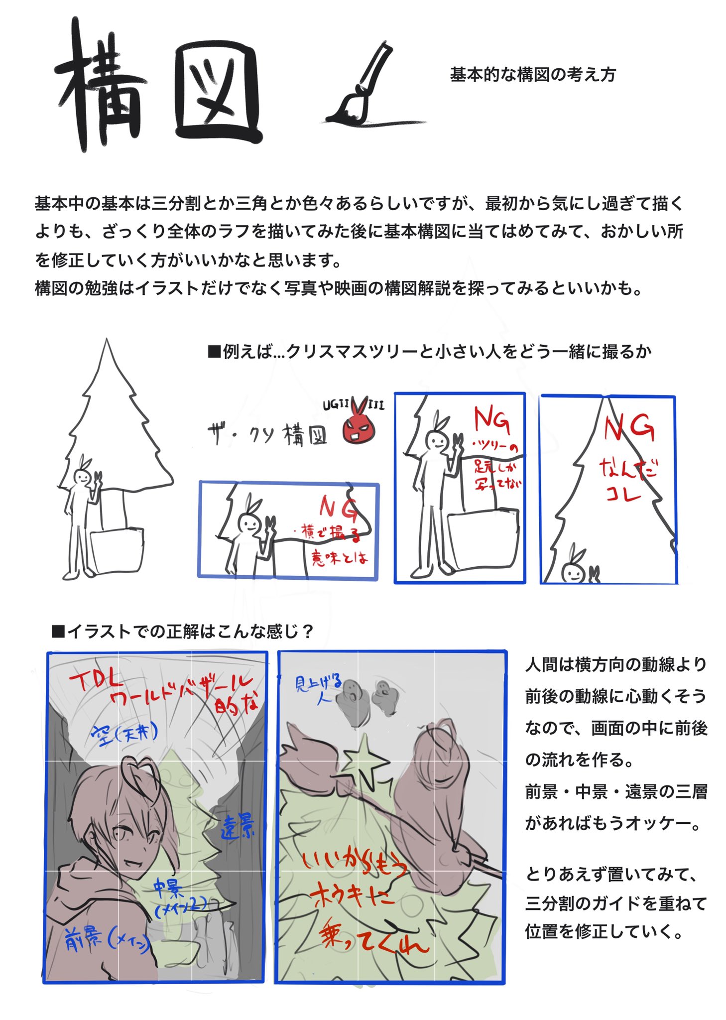佐市 17 41 構図の考え方教えて と神絵師に言われ 教えることなど何もねえ と叫びながらも作りました 氏が人 に教えると自分の理解も深まるって言うから 完全独学奴の先人の受け売りです T Co Aj60ojvobx Twitter