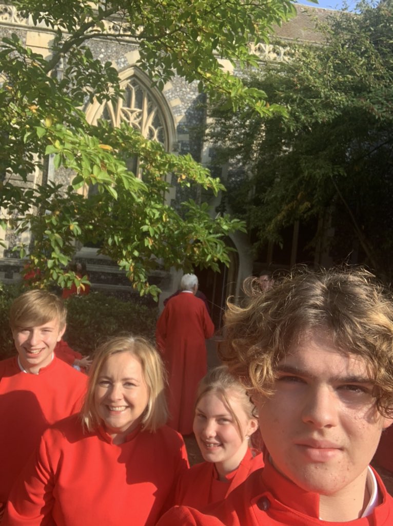 framcreative's tweet image. So thrilled to be singing in @stmaryletower this morning!!! Live streaming at 10.30 on the St Mary le Tower Facebook page. #choir #joy