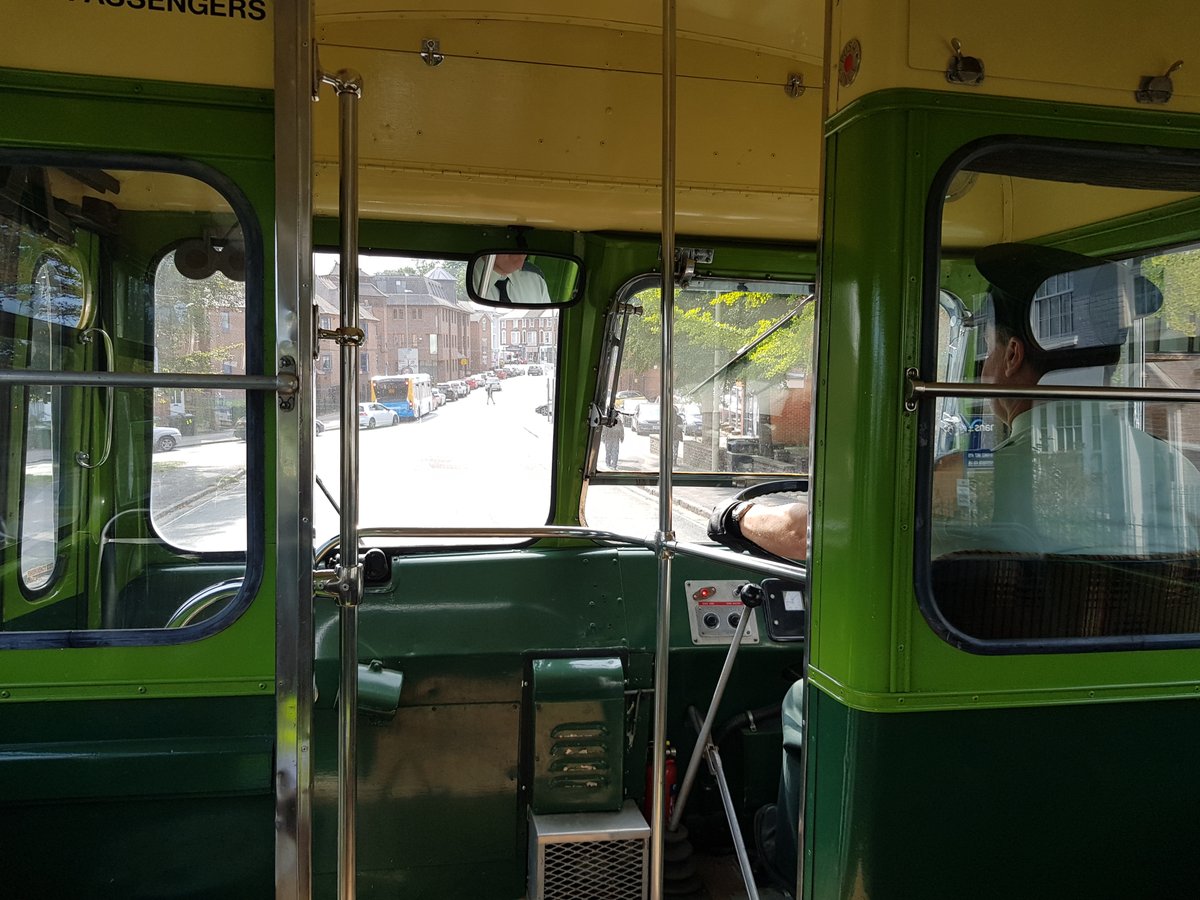 SaraNRadio's tweet photo. King Alfred Buses were back in Winchester yesterday.  Beautifully maintained by the Friends @FoKAB1985, they were displayed and driven around the city as part of Heritage Open Days @WinchesterHods .  Hear the wonderful memories they brought back on @WinchRadio today 11am to 1pm. https://t.co/PFQDTYQ5gC