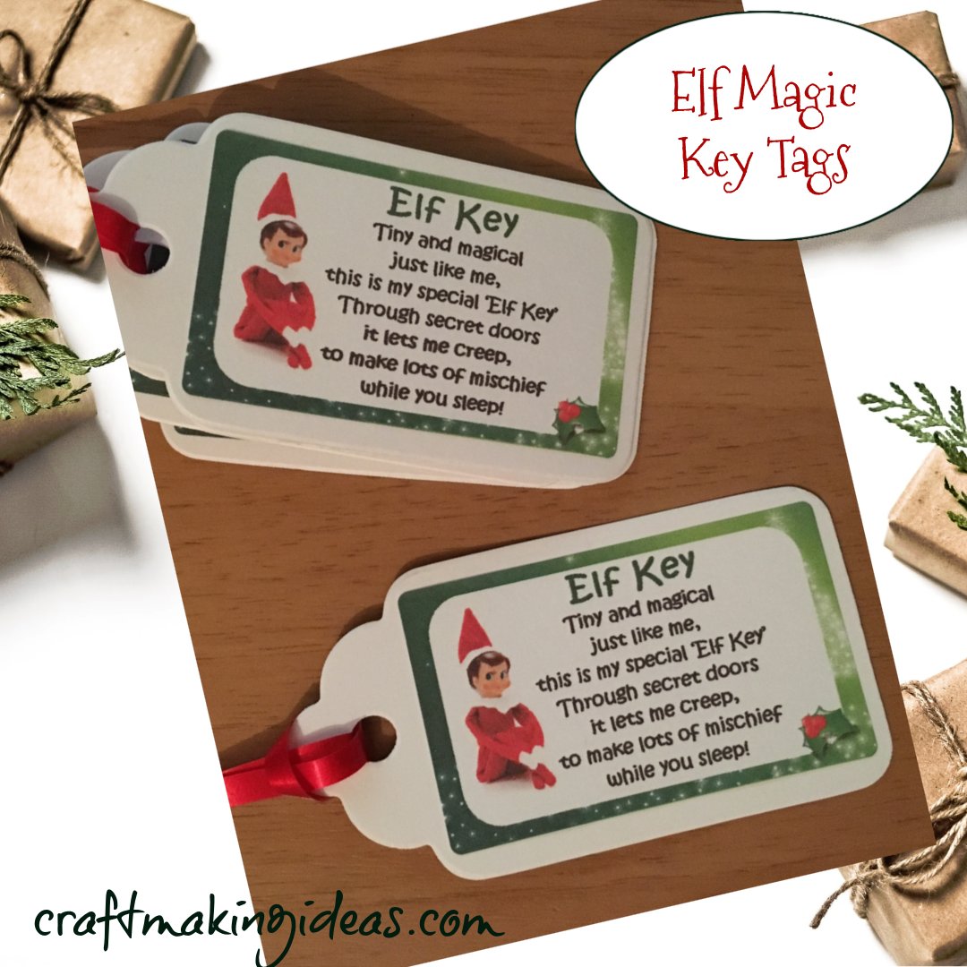 CraftMakingIdea's tweet image. It won't be long before that Elf gets up to mischief again - but how? With a Magic Key of course.  #MagicKey tags and sticky labels available now. #elfaccessories 
craftmakingideas.com/product-tag/el…