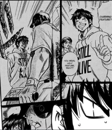 eijun having war flashbacks to his first year of hs is so funny im both amused and amazed hes actually embarrassed of his messes JSKSKDKSKD