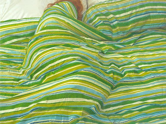 US realist painter Catherine Murphy, Comforter, 2007 #womensart #SundayMorning