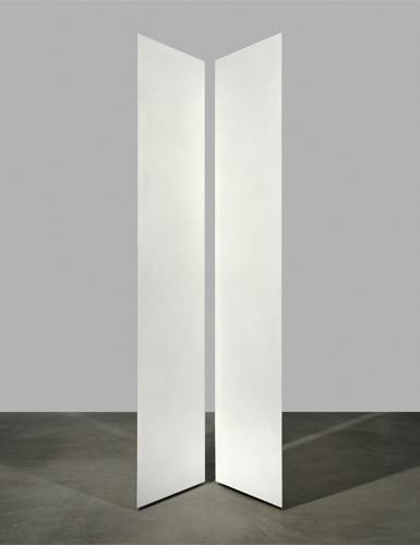 Untitled (Triangular Columns), Mary Corse, 1965 #lightandspace #corse