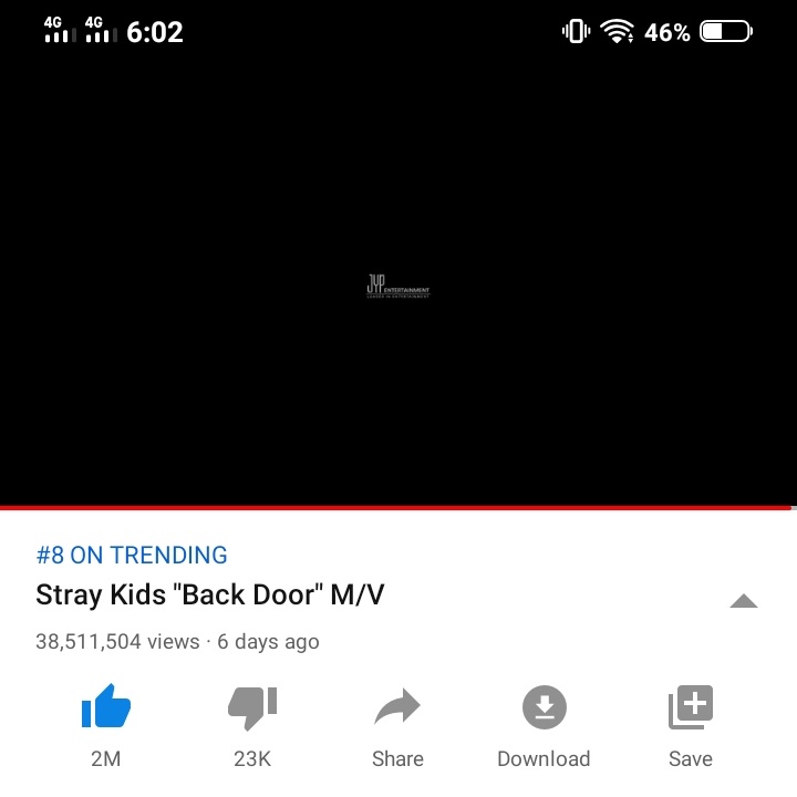 6:59 PM KST— 38,511,504 views #50MKnockingAtBackDoor @Stray_Kids  #StrayKids  #스트레이키즈