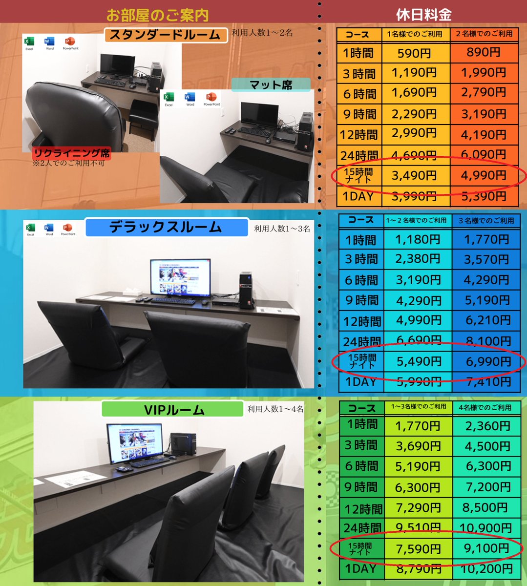 ネットカフェココネ V Twitter 只今から15時間ナイトの受付開始です 充電器 枕 毛布 タオルケット 加湿器 その他快適に朝まで過ごせる無料レンタル品取り揃えております シャワー 京都 河原町 ネットカフェ 完全個室 ネカフェ 防音 漫画喫茶