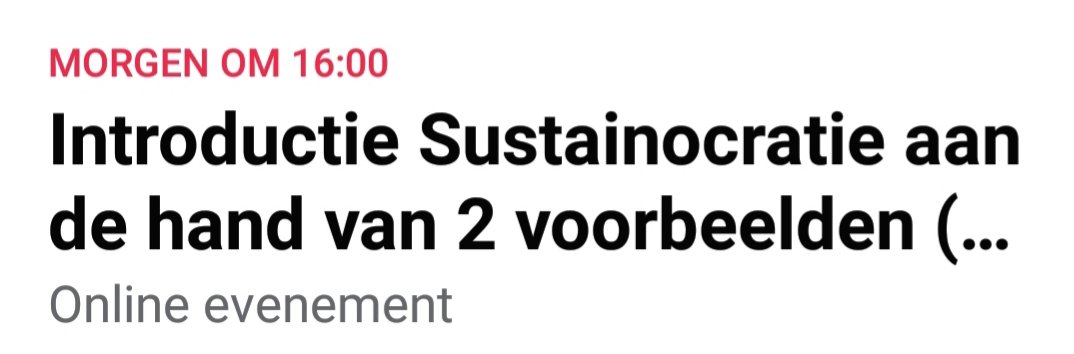Morgenmiddag 16 uur...

#waardecreatie #gemeenschapswaarden #participatiemaatschappij  #duurzametroonrede
#Sustainocratie
<a href="/sterkbrabant/">Stérk.Brabant</a> 

fb.me/e/4qZOLRrs9
 us02web.zoom.us/j/84013541452?…