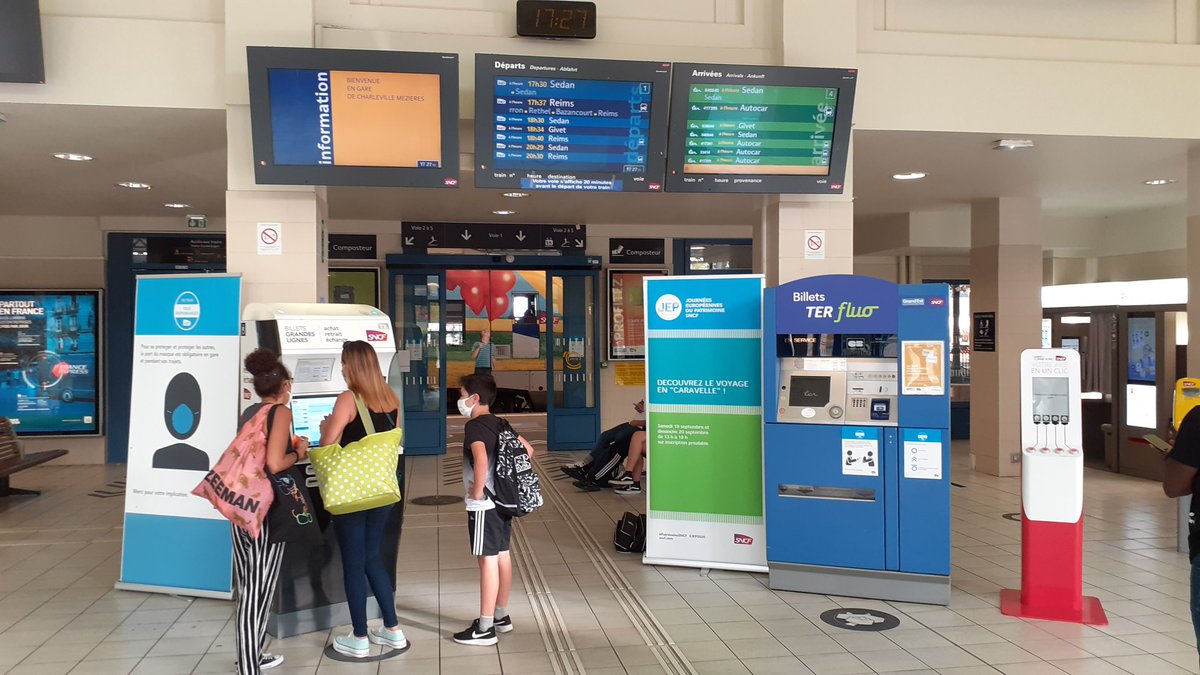 Dimanche 20 septembre 2020: notre premier départ pour Sedan est prévu à 14h27 #unecto #JEP2020 #sncf #grandest #Ardennes