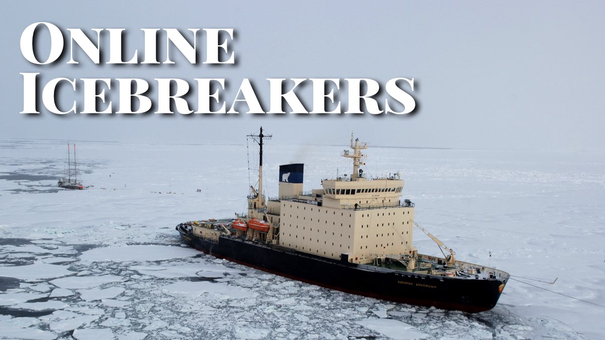 Online Icebreakers for Teams/Skype/Zoom calls - A collection of icebreaker ideas. Hopefully useful for getting early engagement, and helping people feel more comfortable in the online environment. [8/n]  https://twitter.com/ChrisHeadleand/status/1307392762808074240