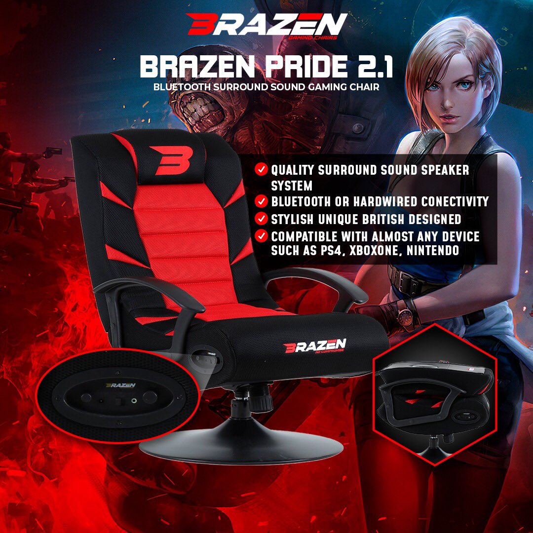 Brazen Gaming Chairs On Twitter Brazen Pride 2 1 Bluetooth Surround Sound Gaming Chair Compatible With Almost Any Devices Which Created Audio Output Such As Playstation And Xbox Equipped With 2 Quality Speakers