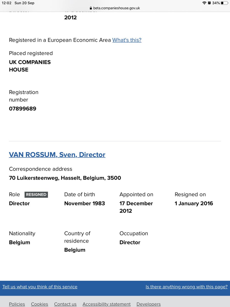 Oh. Seems too much of a coincidence that there is a Booming Industries Entertainment too.Reviv Cheshire is a Company Director along with Sven Van Rossum based in Belgium (now resigned).Pretty sure he was involved with Booming Industries BV as well.What is going on?