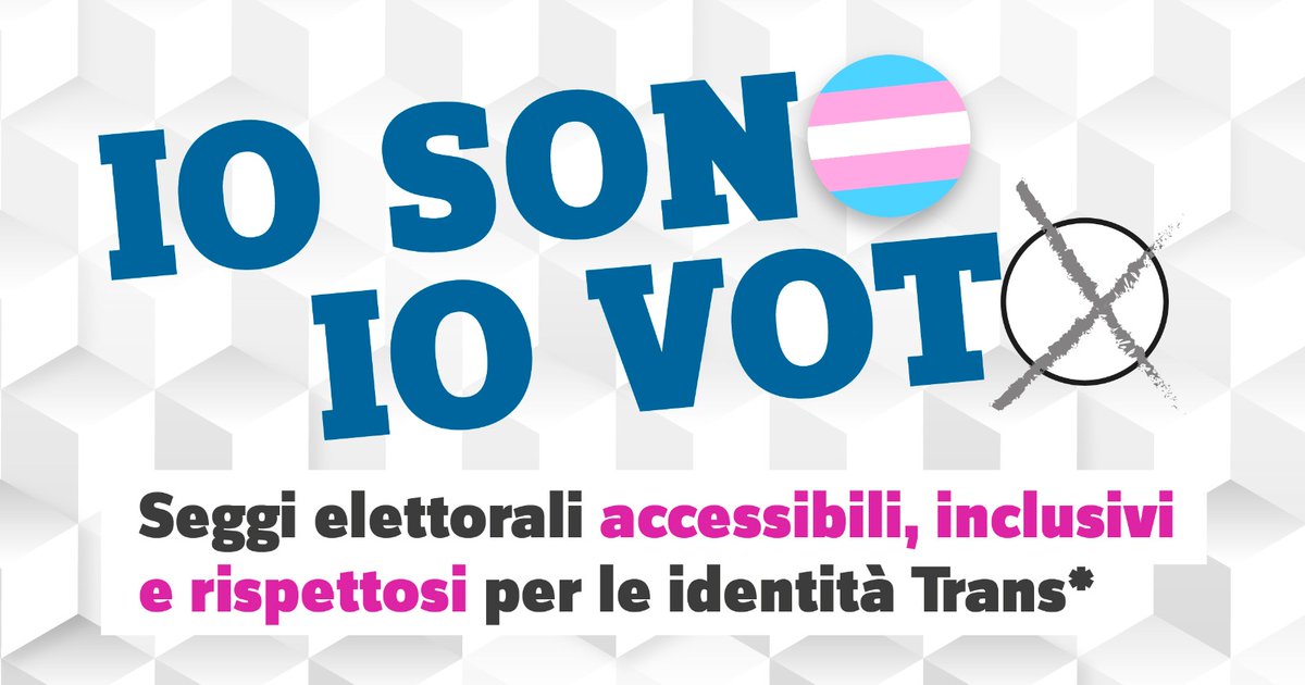 gmarcoc's tweet photo. Come in ogni elezione, un pensiero va alle persone #trans che, con le file uomo/donna ai seggi, sono spesso costrett* ad un #comingout denigrante e/o a rinunciare al diritto di voto. Per questo con @PossibileIt abbiamo aderito a #IoSonoIoVoto, firmate ⬇️
https://t.co/Voq2FuVsP6 https://t.co/5uhrAEMxBy