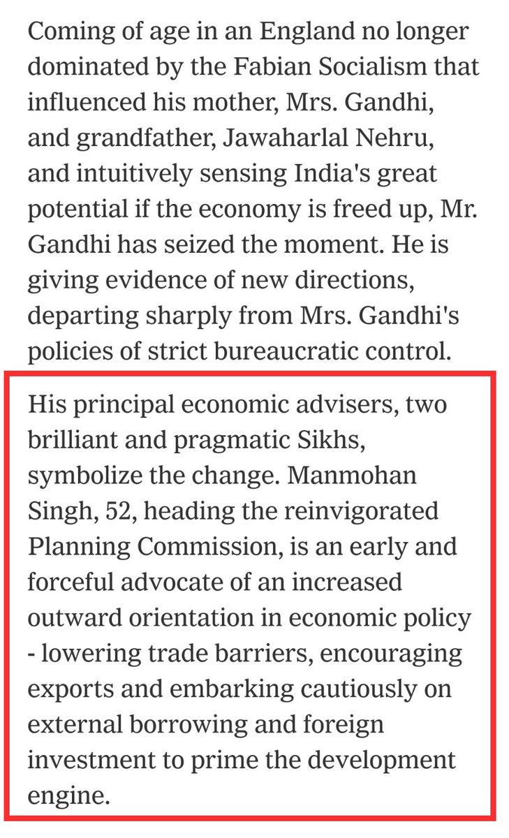 1985-1987 Dy. Chairman of Planning CommissionFinancial advisor to Rajiv Gandhi, they decided to implement some fancy reforms to revive the GDP growth, make India an attractive investment destination for foreign players. Looks ambitious, but the question is, Did it work?