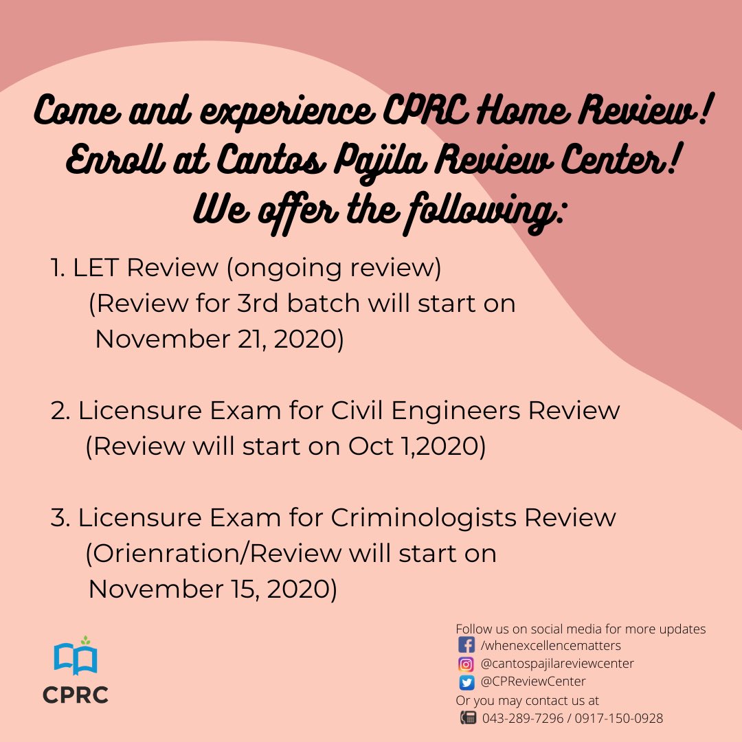 CPReviewCenter's tweet photo. Below is the link to your good future!☘️
https://t.co/G4NXANyLf6 https://t.co/hklcF6B5M8