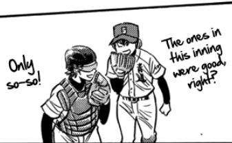 misawa grinning, plotting together,,,, god these idiots gay <3