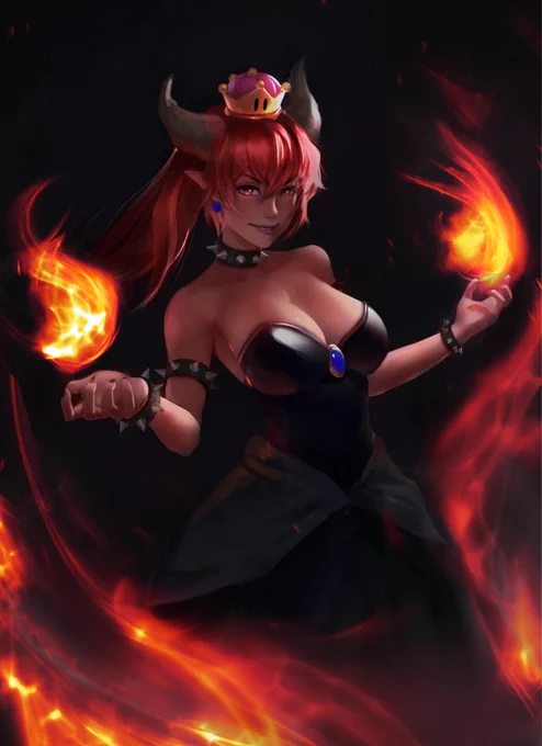 Some bowsette 2 year anniversary art i made, for @ayyk92 ?#Bowsette 