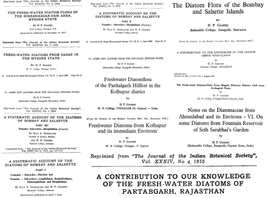 6/n: His contribution to  #diatom science range from  #taxonomy,  #systematics,  #ecology,  #biostratigraphy and microbial distribution from India