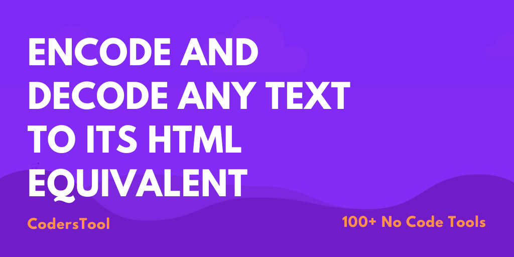 CodersTool's tweet image. This handy #HTML text tool decode strings to their corresponding HTML entities.
coderstool.com/html-decode-st…

#Coderstool #tools for #developers #programmers and #designers #htmldecode #htmlencode