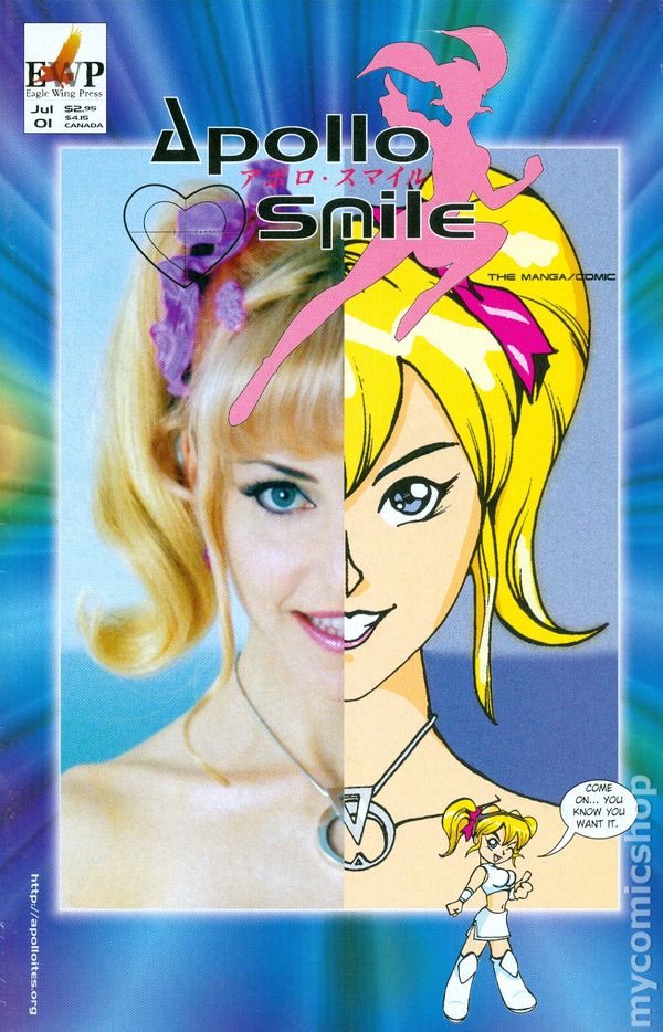 Apollo Smiles whole deal was that she was a real anime (as far as I remember) I think there was a bit where she was rotoscoped when she’d first appear, but I’m pretty sure that video starts right where that bit ends. The actress went on to voice Ulala in Space Channel 5