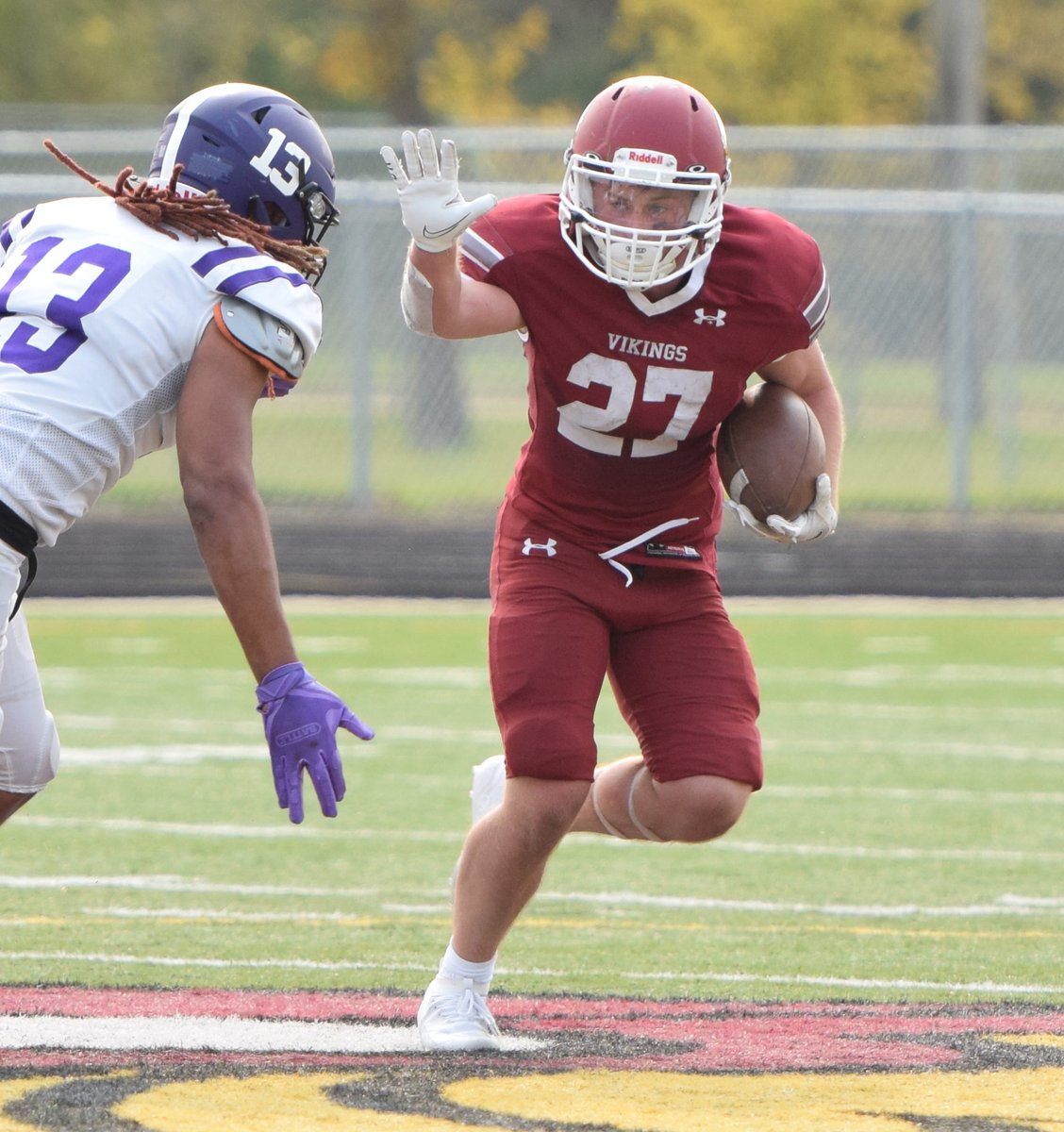 VCSUVikings's tweet photo. Saturday was a great day to be a Viking! Check out a few of our favorite pics from VCSU Football's 17-16 win over Waldorf. Photos by Hannah Anderson. #VCSUVikingPride https://t.co/2jmNX0pLkA