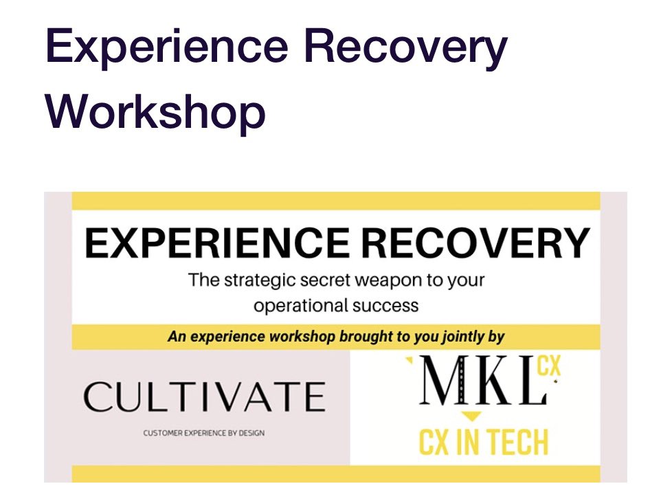 SharonatMKL's tweet photo. https://t.co/vzSnXIRHjm
Join us!! #signup #workshop #customerrecovery #CustomerService #customersupport #cxday #cxday20 @MKLInnovation @CXPA_Assoc https://t.co/gJ9tLgFgqI